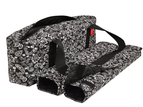 Linda Li Empty Mahjong Bag Paisley Black