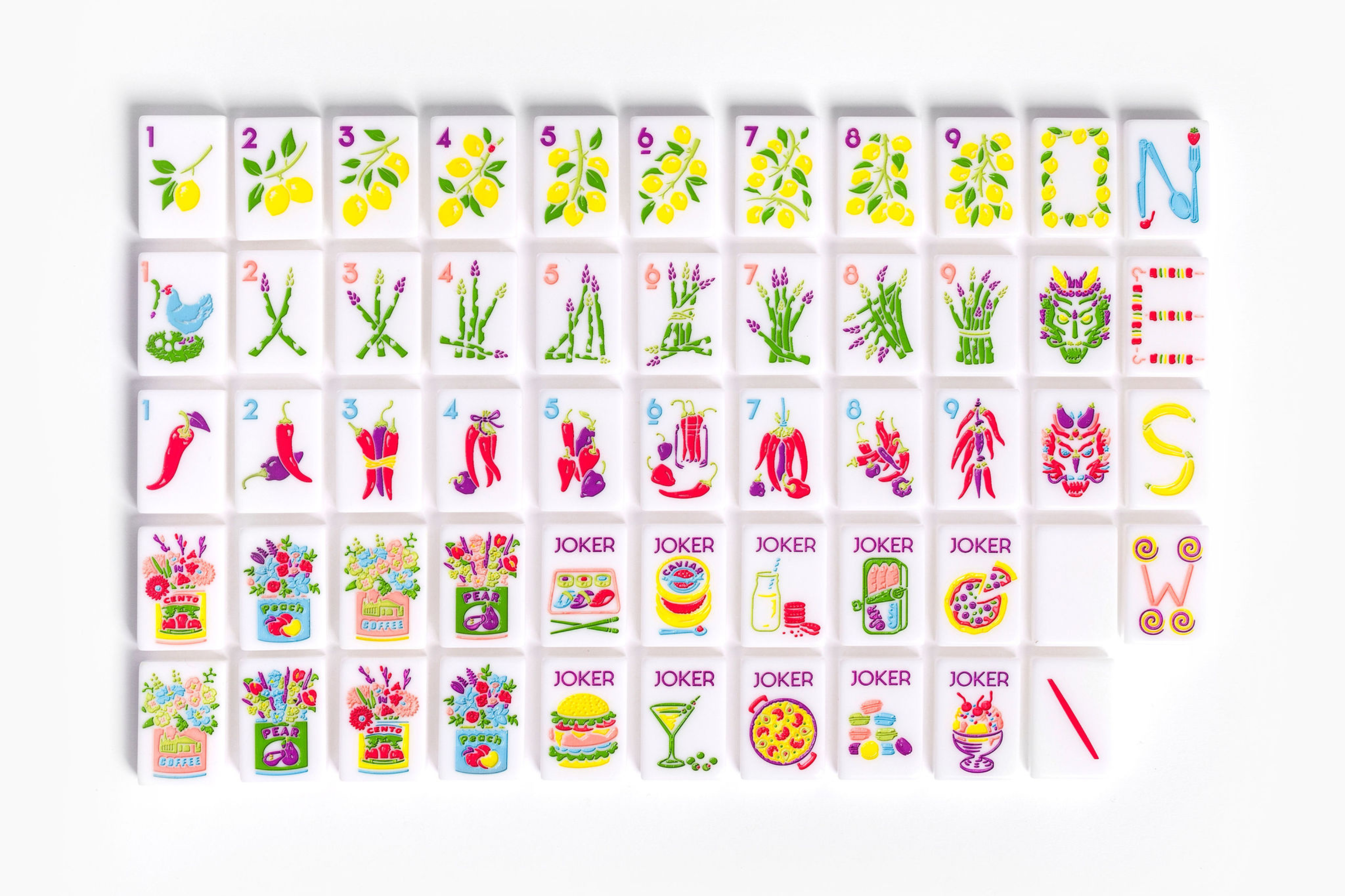 The Mahjong Line Foodie Milk White Tiles