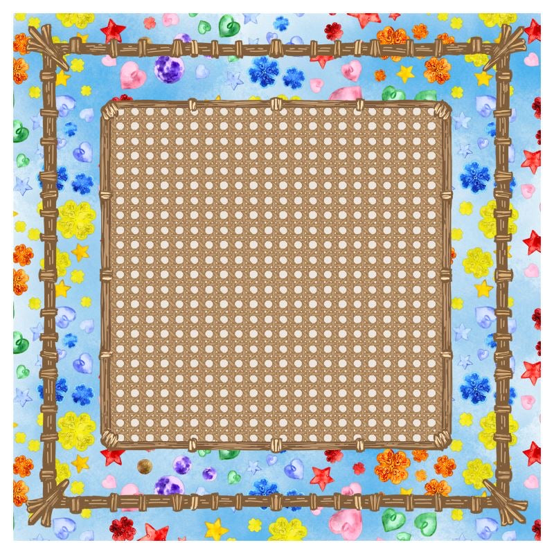 Tigre de Tartán Mahjong Gaming Mat Sticker Book