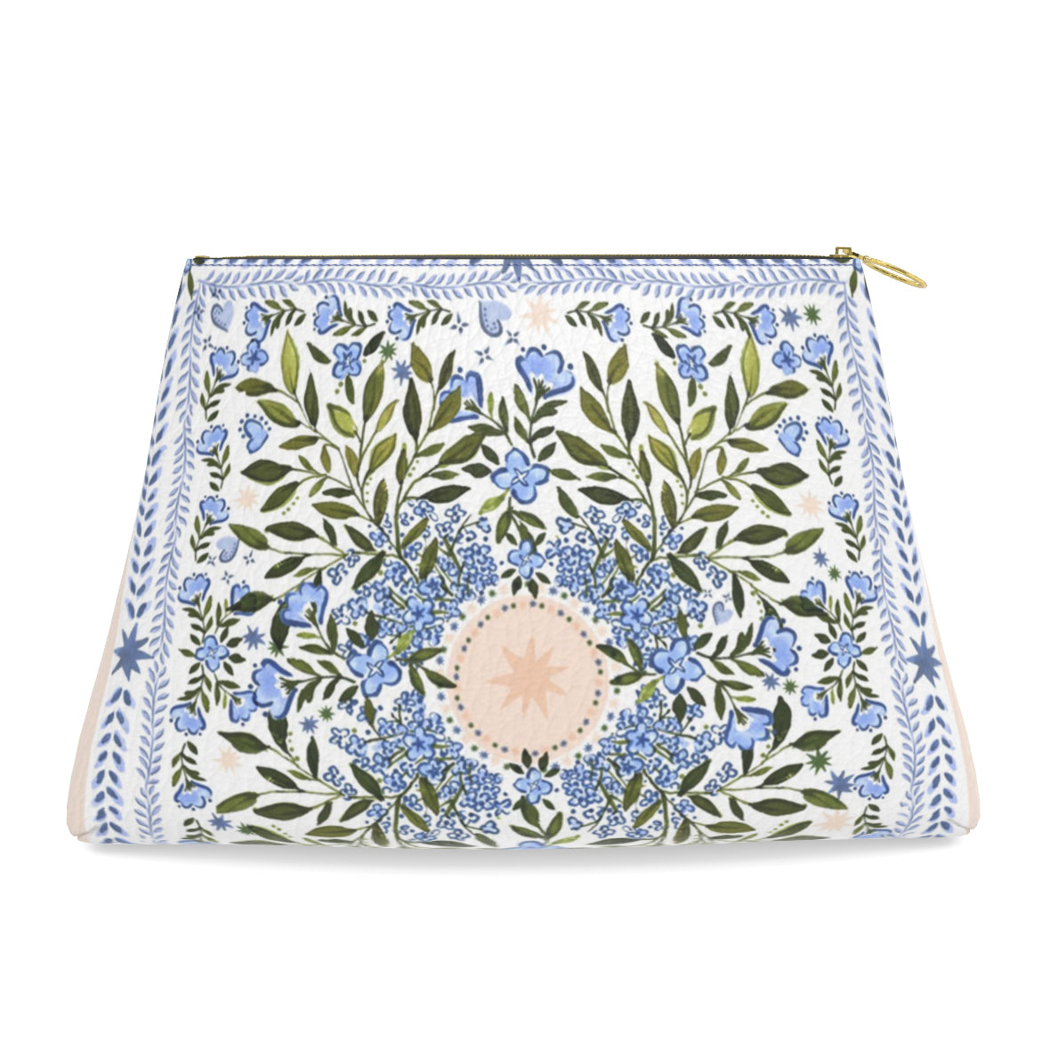 HOLY MAHJ Nappa Leather Tile Bag Bluest Blooms